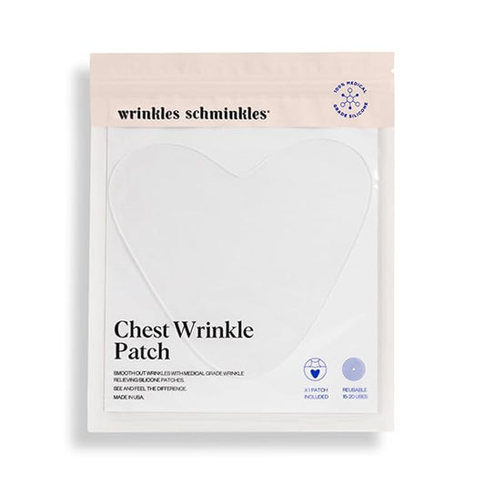 Wrinkles Schminkles Chest Wrinkle Patch - Reusable Silicone Smoothing Pads for Cleavage & Body, Reduce Wrinkles & Stretch Marks, Sensitive Formulated, Secret to Radiant Skin (1 Pack)-VivaGrace Women