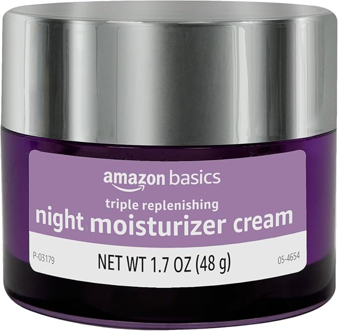 Amazon Basics Triple Replenishing Moisturizer, Night Cream, 1.7 Ounces, 1-Pack-VivaGrace Women