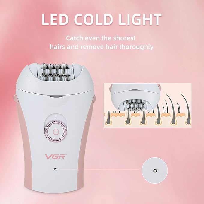 Glabrouse Skin Smooth Glide Epilator for Women,Facial Epilator for Women,Cordless Face Hair Remover with Light,Hair Rmoval for Face Bikini Legs, Body Removal Device-VivaGrace Women