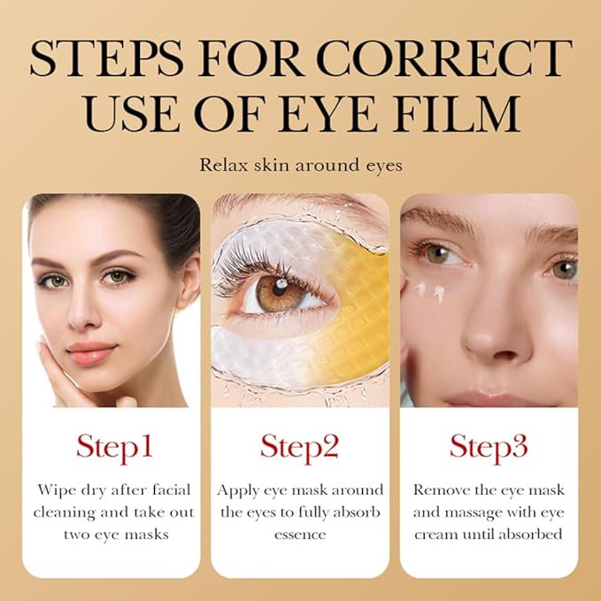 3D Crescent Design Under Eye Patches (5 Pairs) - Crystal Under Eye Mask with Eye Cream, Specifically for Canthus Wrinkles and Dryness Around the Eyes (Crystal)-VivaGrace Women