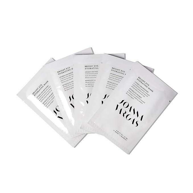 Joanna Vargas Bright Eye Hydrating Mask. Concentrated Ultra-Luxe Bamboo Hydration Sheet Masks Target Dark Circles, Expression Lines and Skin Tone. 5 Sheets (0.35 oz/sheet)-VivaGrace Women