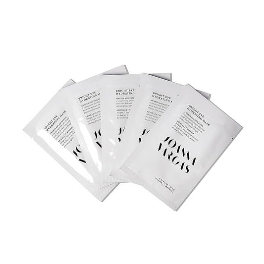 Joanna Vargas Bright Eye Hydrating Mask. Concentrated Ultra-Luxe Bamboo Hydration Sheet Masks Target Dark Circles, Expression Lines and Skin Tone. 5 Sheets (0.35 oz/sheet)-VivaGrace Women