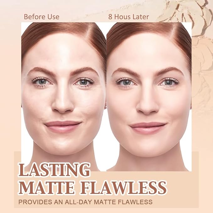 evpct Kaely Oil Control Pressed Face Powder, Get Smooth Flawless Fine Lines and Lightweight Finishing Foundation, Control Shine Long Lasting Waterproof Face Setting Powder Cosmetic, 04 Ivory-VivaGrace Women