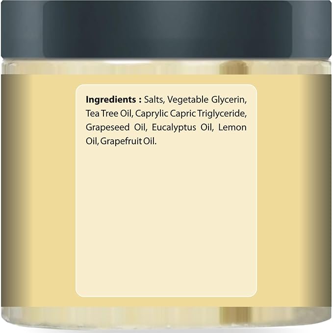 First Botany 100% Natural Tea Tree Oil Body & Foot Scrub with Salt - Best for Acne, Dandruff and Warts, Corns, Calluses, Athlete foot, Jock Itch & Body Odor-VivaGrace Women