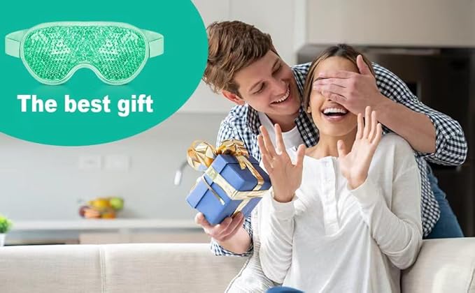 ONLYSKY BEAUTY Cold Eye Mask Cooling Gel Eye-Mask for Dry Eyes, Eye relax and Pressure Release as Gift for women (Green)-VivaGrace Women