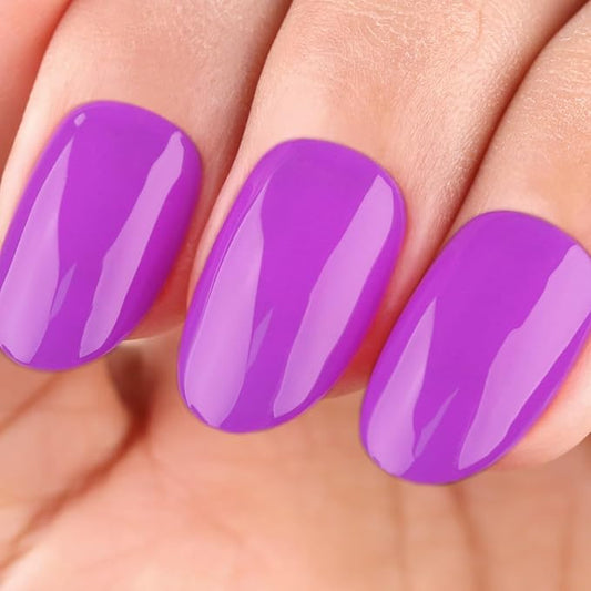 Imtiti Magenta Purple Gel Nail Polish - Bright Purple Color Autumn Winter Gel Polish - Long-Lasting Color Suitable for All Occasions UV LED Cure Gel Polish