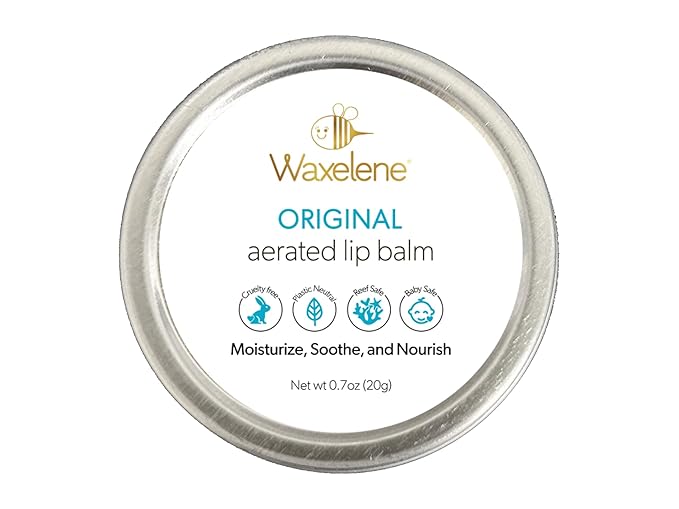 Waxelene Original Aerated Lip Balm Tin 4pc, Best Lip Balm Ever Organic Multipurpose Ointment Baby Eczema Dry Sensitive Skin Body Hand Face Moisturizer-VivaGrace Women