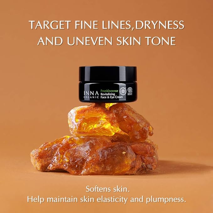 FRANKINCENSE REVITALIZING FACE & EYE CREAM, Anti-aging, Wrinkle Care, Moisturizing, Luxury Clean Beauty, Certified Organic, 1.7 fl.oz.-VivaGrace Women