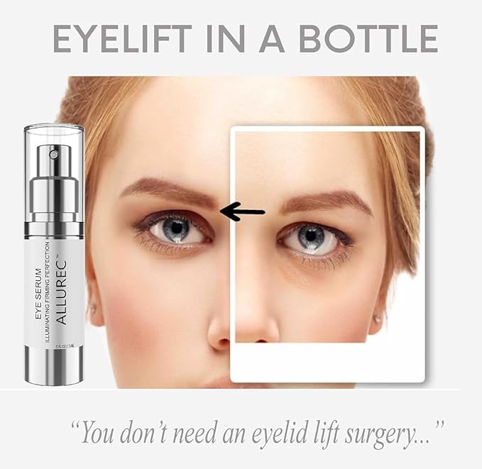 ALLUREC™ Eye Cream Serum: Illuminating Firming Perfection. Best Eye Serum Peptides Cream for Firming Lifting Eyelids Anti- Aging Winkles Bags Dark Circle Puffiness Total Effects.-VivaGrace Women