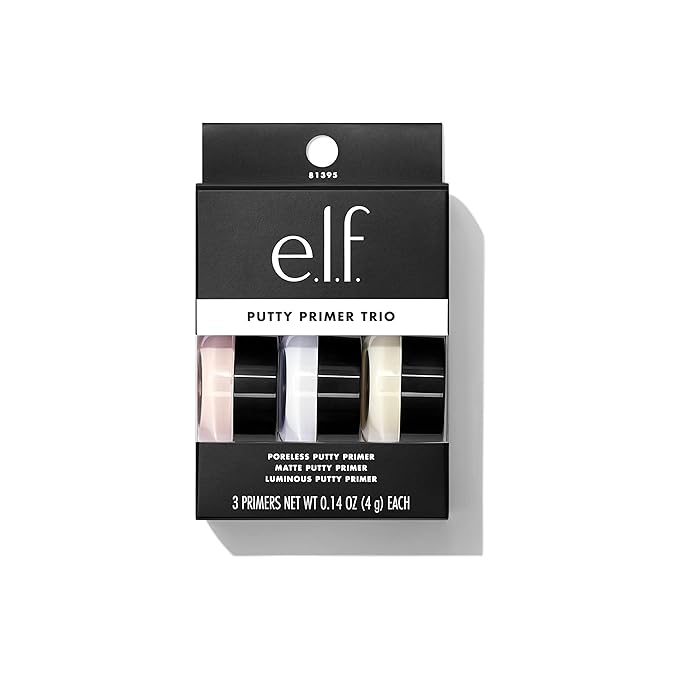 e.l.f. Cosmetics Putty Primer Trio, Includes Poreless Putty, Matte Putty & Luminous Putty, Travel Size, 0.14 Oz (4g) Each, 0.14 ounces, Count 3 ( Pack of 1)-VivaGrace Women