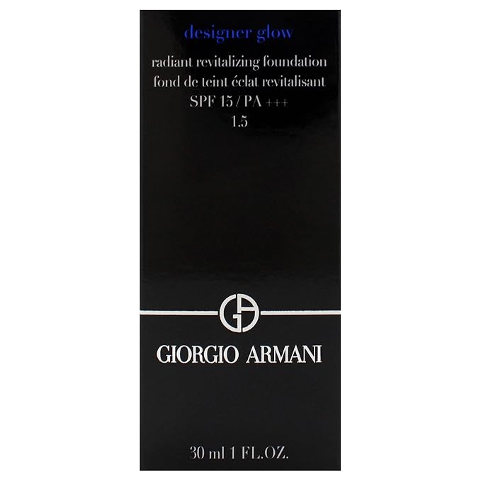 Designer Glow Radiant Revitalizing Foundation SPF 15 PA Plus - 1.5 by Giorgio Armani for Women - 1 oz Foundation-VivaGrace Women