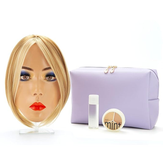 Makeup Practice Face, 2024 Upgrade 5D Makeup Mannequin Face Reusable Silicone Makeup Practice Face Board with Bracket, Come with Makeup remover & Concealer 3 Color & Makeup Bag Brown-VivaGrace Women