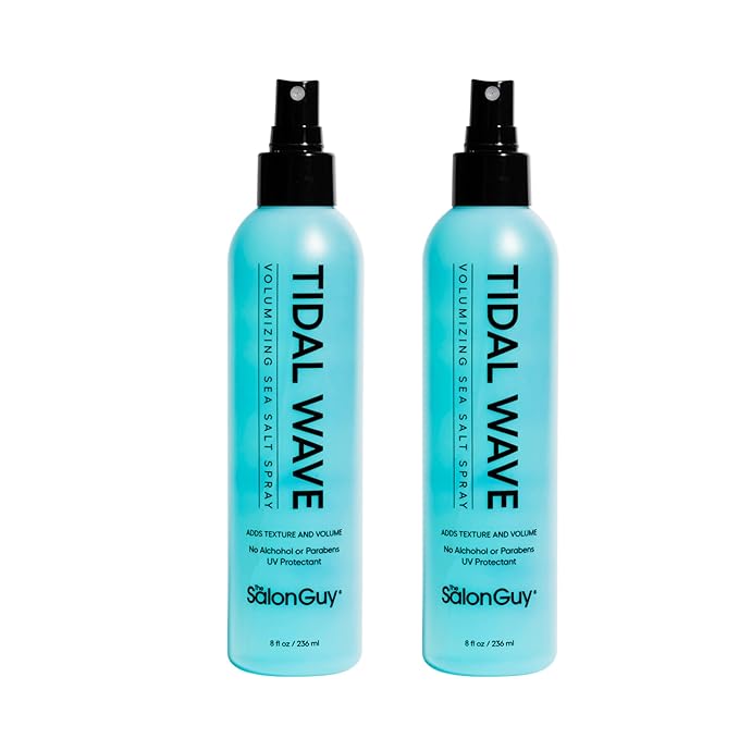 THESALONGUY - Sea Salt Texturizing Spray for Volumizing Curly and Wavy Hair, Men & Women, Beach Waves Hair Spray with Kelp & Natural Ingredients - 2 Pack-VivaGrace Women