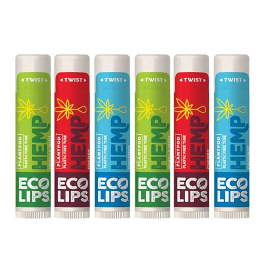 Eco Lips Organic Hemp Lip Balm with Beeswax, Coconut Oil, Vitamin E. Best Lip Balm to Soothe & Moisturize Dry, Chapped Lips (Variety, 6-Pack)-VivaGrace Women