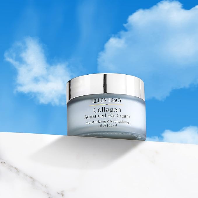 ELLEN TRACY Collagen Eye Cream | Advanced Moisturizing & Renewing Cream for Removing Dark Circles and Puffiness Under Eyes | Collagen, Dimethicone, 30 ML, 1 FL Oz-VivaGrace Women