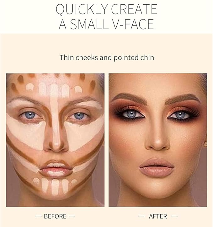 Double-End Contour Highlighter Stick Contour Stick, Face Highlighter, Contour Makeup Contouring Sticks Cream Concealer (4)-VivaGrace Women