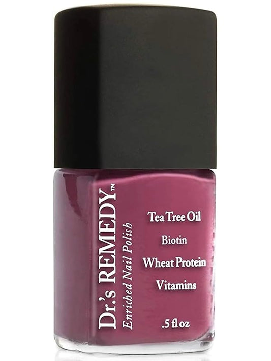 Dr’s Remedy Enriched Nail Polish: Non Toxic, All Natural, and Organic - Doctor Formulated: Strengthens, Restores, Heals, and Protects '24-Free' - BRAVE Berry