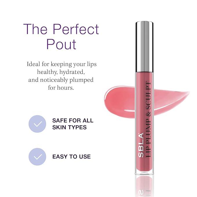 SBLA Beauty - Double The Plump - Lip Plump & Sculpt 11 Fl Oz / 325ml - Lip Plumper - Fuller & Firmer Lips, With Hyaluronic Acids & Peptides - Instantly Plumps, Enhances Hydrates, Reduces Fine Lines-VivaGrace Women