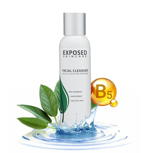 Exposed Skin Care Acne Facial Cleanser - Gentle Face Wash with Salicylic Acid for Acne Prone Skin - Pore Clarifying Acne Treatment for All Ages, Skin Types-VivaGrace Women