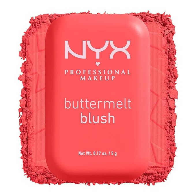 NYX PROFESSIONAL MAKEUP Buttermelt Powder Blush, Fade and Transfer-Resistant Blush, Up to 12HR Make Up Wear, Vegan Formula - Had Butta-VivaGrace Women