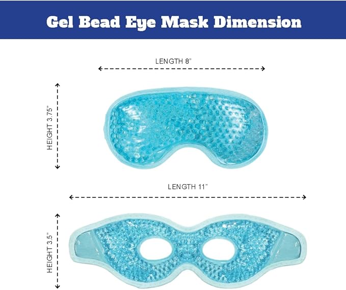 USA Merchant - 2PCs Cold & Hot Eye Therapy Mask, Cooling Eye Mask for Dry Eyes, Headaches, Eye Stress, Dark Cicles, Reusable Cold Compress and Refresh (2 PK Eye Mask)-VivaGrace Women