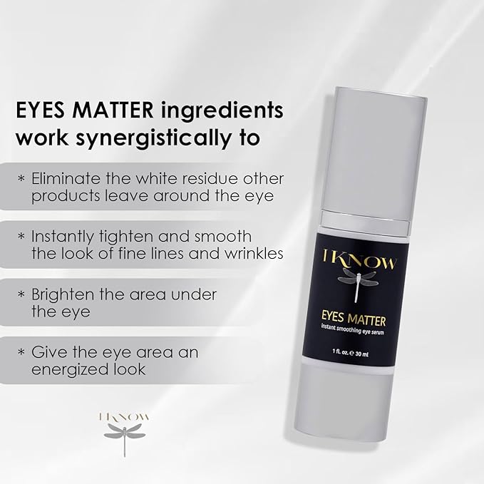 EYES MATTER Instant Smoothing Eye Serum, Rapid Wrinkle Reducer, Rejuvenating, Brightening Treatment for Fine Lines, Puffiness & Dark Circles, (1oz)-VivaGrace Women