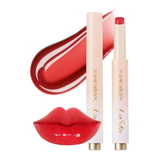 Lip Balm Click Slick, Honey Melting Lip Glow Oil, Moisturizing and Long-lasting Lip Plumper, Non Sticky Lipstick with Coconut Oil (05 Strawberry)-VivaGrace Women