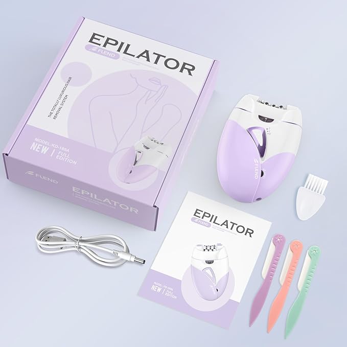 Epilators, 2-Speed Painless Smooth Glide Epilator for Women, Cordless Rechargeable Facial Hair Removal Epilator, Hair Removal Device for Women's Face Legs Bikini Area Arms Legs-VivaGrace Women