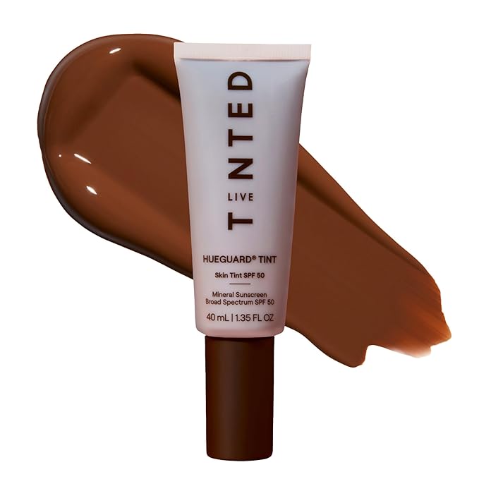 Live Tinted Hueguard Skin Tint SPF 50 - Tinted Mineral Sunscreen with Light-Medium Buildable Coverage With a Hydrating and Radiant Finish - Water and Sweat Resistant, 1.35 fl oz - Shade 02-VivaGrace Women