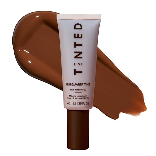 Live Tinted Hueguard Skin Tint SPF 50 - Tinted Mineral Sunscreen with Light-Medium Buildable Coverage With a Hydrating and Radiant Finish - Water and Sweat Resistant, 1.35 fl oz - Shade 02-VivaGrace Women