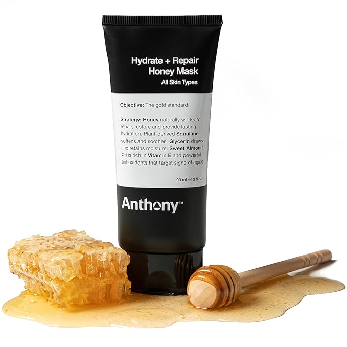 Anthony Hydrate + Repair Honey Mask, Stimulates Your Skin and Opens Pores with Honey, Vitamins C & E, Glycerin, Sweet Almond, Squalane, and Calendula, Soothes and Moisturizes Dry to Normal Skin - 3 Oz-VivaGrace Women