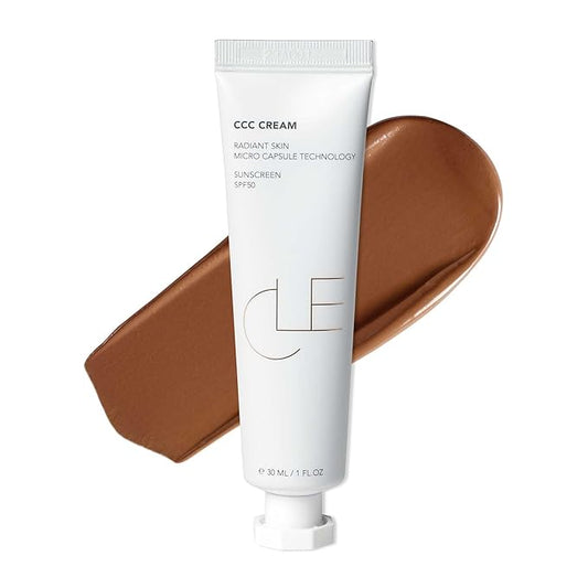CLE Cosmetics CCC Cream (Olive Medium Deep 406 / SPF 50) - Color Correcting CC Cream with Sunscreen - Lightweight, Hydrating, Light to Medium Coverage Foundation - BB & CC Hybrid - 1 fl oz-VivaGrace Women