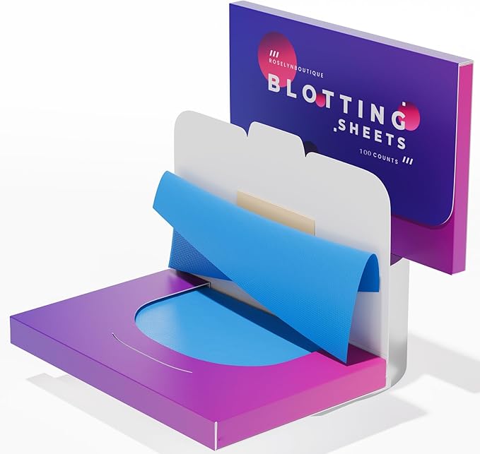 ROSELYNBOUTIQUE Oil Blotting Sheets for Face - 100 Organic Premium Flexible Silky Blotting Sheets Instant Oil-Absorbing Remove Excess Oil & Shine Oil Control Films-VivaGrace Women