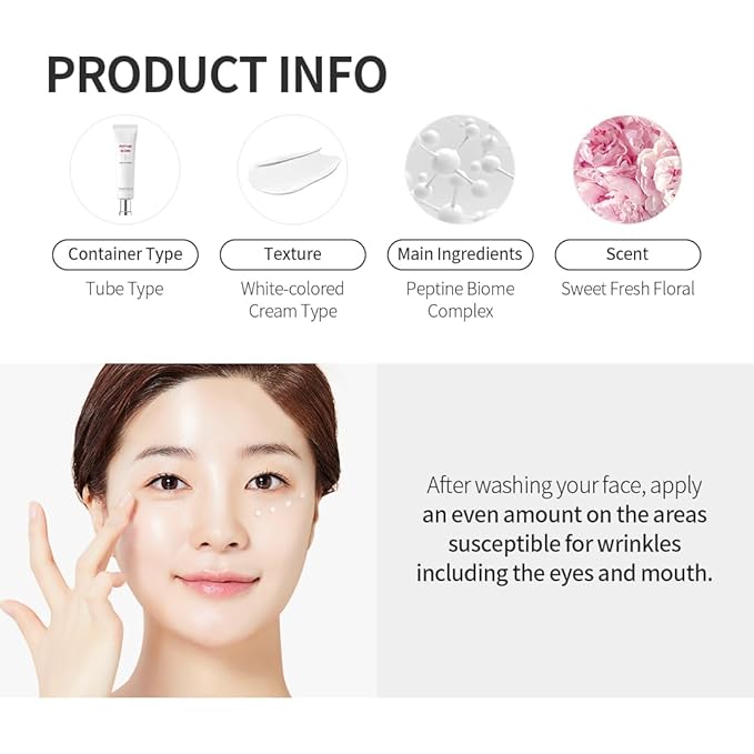 Ultra Peptine Biome Eye Cream 30ml, Wrinkles, Anti Aging, Dark Circles, Peptine Biome 72%, Hydrating Eye Cream-VivaGrace Women