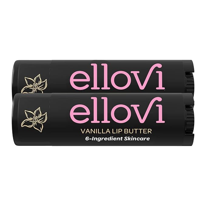 Natural Lip Butter Lip Balm - Vanilla - Pure Enough to Eat - Made With Just 6 Vegan Ingredients - 100% Natural & Organic Moisturizing Lip Care for All Day Hydration (2-Pack)-VivaGrace Women
