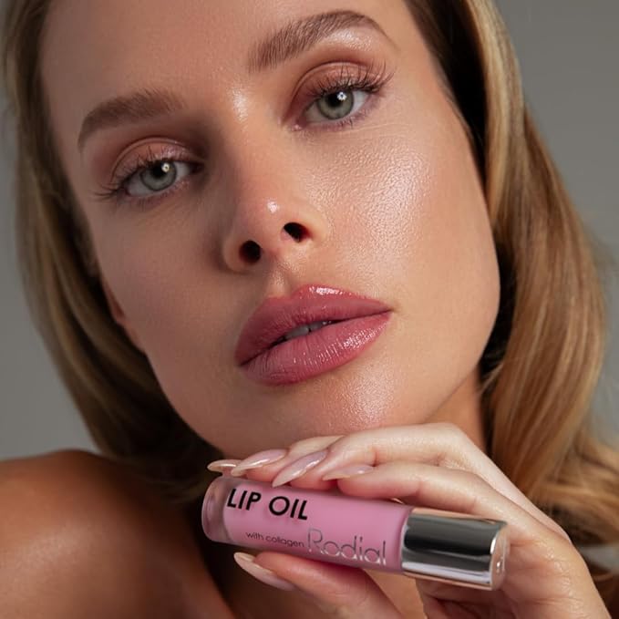 Rodial Plumping Collagen Lip Oil 0.13fl.oz, Vegan Collagen-Infused Lip Oil with Macadamia and Jojoba Oil, Deep Hydration for Fuller-Looking Pout, Ultra-Nourishing Formula for Supple and Silky Lips-VivaGrace Women