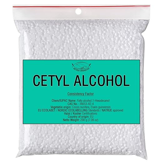 Cetyl Alcohol for Homemade Cosmetics, Lipsticks, Body Butter Bars, Hand Lotions, Hair Conditioners, Shampoo – Thickening Agent, Emulsifier, Viscosity Regulator - 7.06 oz-VivaGrace Women