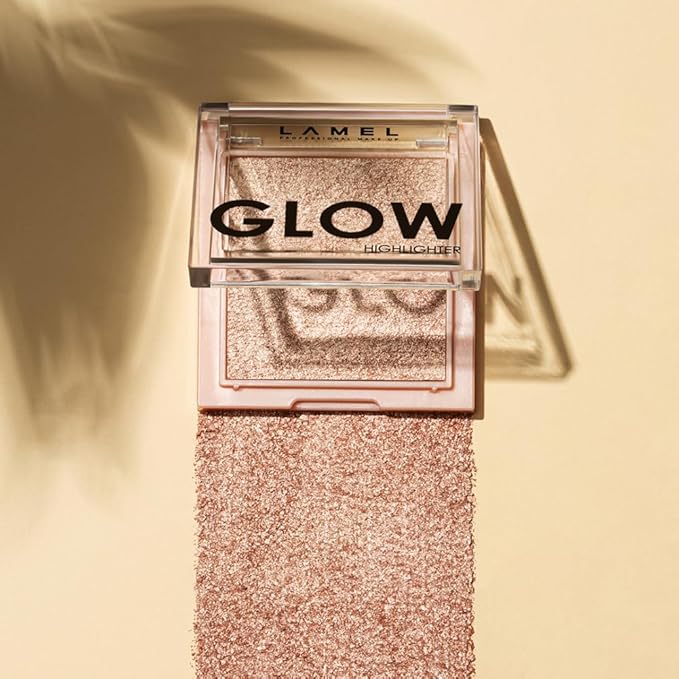 LAMEL Glow Highlighter: Face Make Up & Contour Palette in Deep, Vibrant Colors - Natural Shimmer - Compact Size & Perfect for Travel - Cruelty Free - 3.8gr/0.13 oz 402 (Sun)-VivaGrace Women