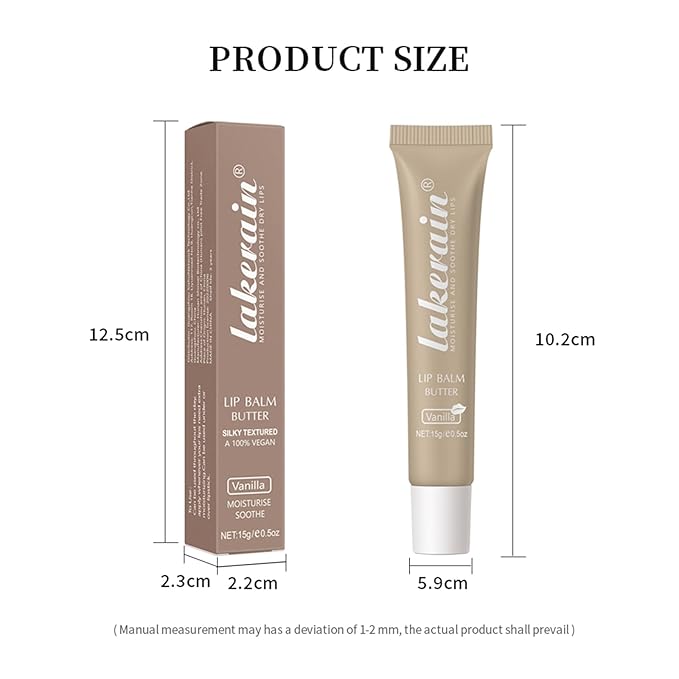 Lip Glowy Balm Butter Lip Balm Plumps Moisturizing Hydrating Lip Mask Repair Moisturizer Lips Care Lip Treatment for Dry Cracked Lip, Glossy Finish, Vegan Tinted Lip Balm Chapstick (#5 Cherry)-VivaGrace Women