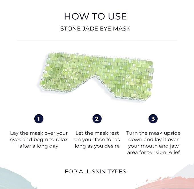 Alana Mitchell Jade Eye Mask – Weighted Eye Mask to Eliminate Wrinkles, Puffiness, & Irritation – Headache and Migraine Relief Mask - 100% Real Jade Stone Beads for Hot & Cold Anti Aging Therapy-VivaGrace Women