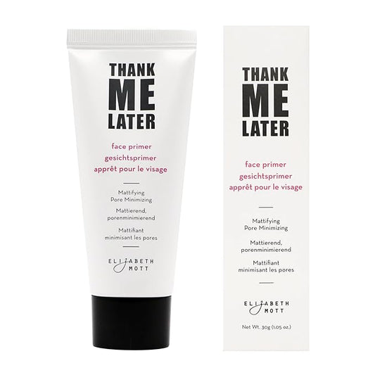 Elizabeth Mott Thank Me Later Face Primer - Mattifying Makeup Base Primer for Shine and Oil Control - Pore Minimizer, Smooths Wrinkles and Fine Lines – Long-Lasting Makeup Gripping Formula, 30g-VivaGrace Women