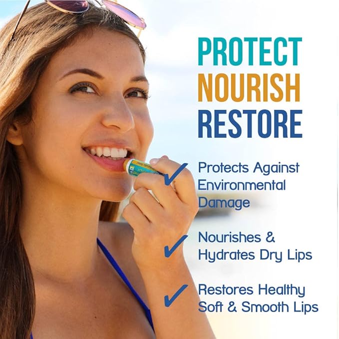 STREAM 2 SEA SPF 30 Organic Lip Balm Set, Reef Safe Cherry Vanilla, Naturally Naked and Cucumber Mint, Moisturizing + Sun Protect Outdoor Lip Balm For Beach and Sports, Paraben Free Lip Moisturizer-VivaGrace Women