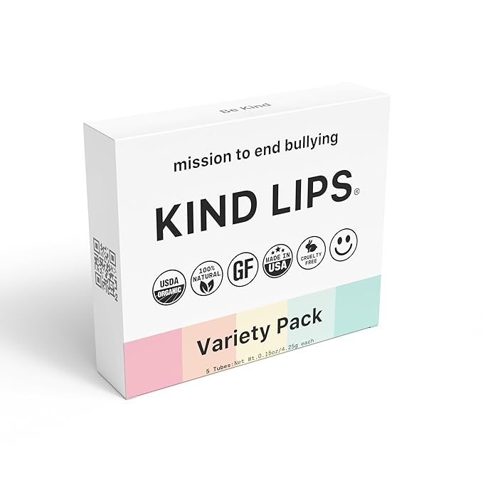 Kind Lips Lip Balm - Nourishing & Moisturizing Lip Care for Dry, Chapped Lips | Infused with Shea Butter & Beeswax | Variety Pack | 0.15 Oz (Pack of 5)-VivaGrace Women