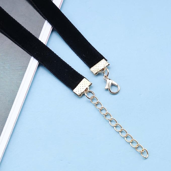 Vintage Satin Choker Necklace Pearl Pendant Necklace Black Bow Necklace Punk Leather Collar Necklace Chain Jewelry for Women and Girls-VivaGrace Women