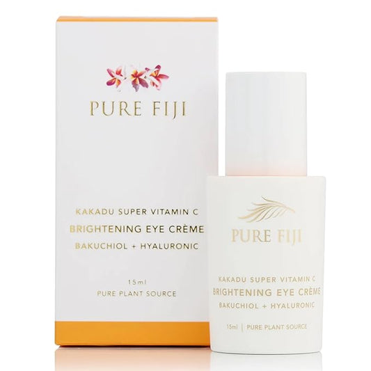 PURE FIJI Eye Cream Vitamin C Brightening Eye Cream, Under Eye Cream for Wrinkles and Bags, Under Eye Cream For Dark Circles, Smoothing & Anti-Aging Skincare (0.5oz/15ml)-VivaGrace Women