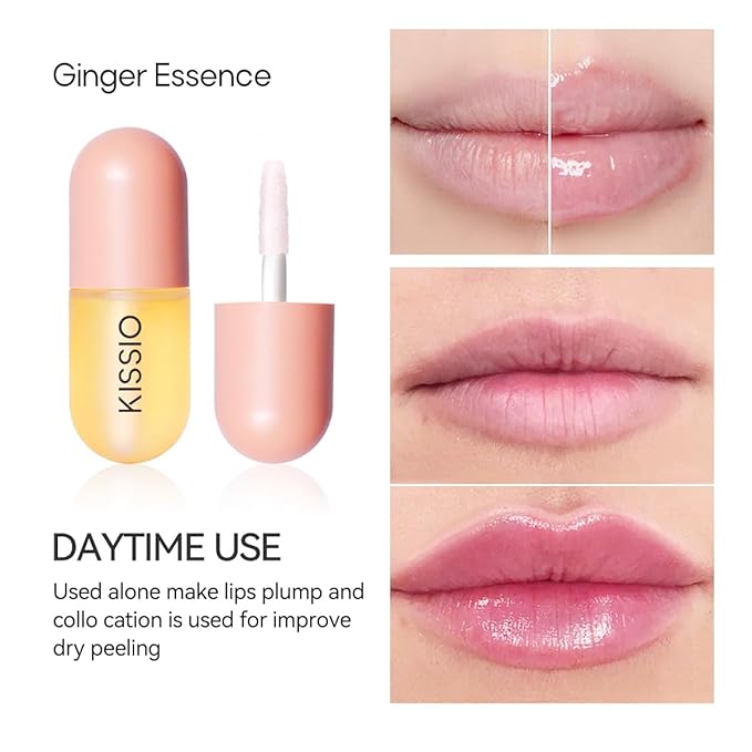 KISSIO Lip Plumper Set,Natural Lip Plumper,Lip Care, Lip Plumper Gloss,Lip Moisturizing Beautiful,Day Ues And Night Ues Set(2PCS)-VivaGrace Women