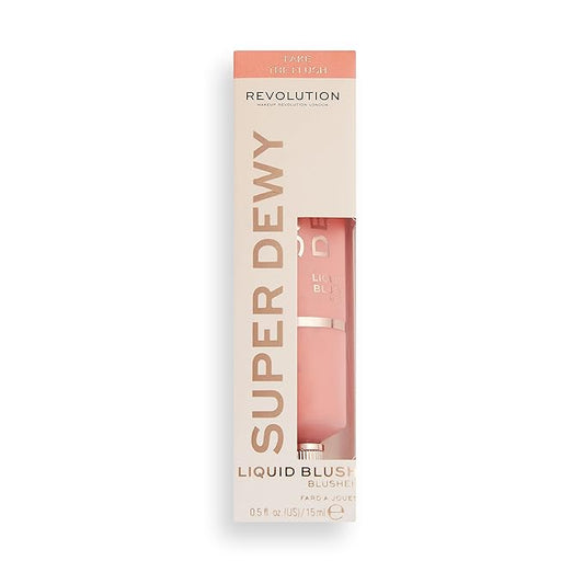 Revolution Beauty, Superdewy Liquid Blush, Richly Pigmented & Buildable, Blendable Formula, Fake The Flush, 0.5 Fl. Oz.-VivaGrace Women