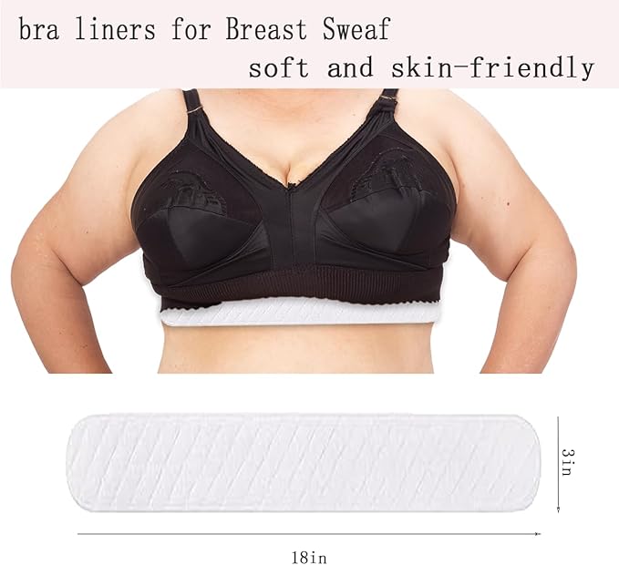 10 Pcs Under-Breast Sweat-Absorbing Cotton Pads Cotton Bra Liners for Sweating, Absorb Sweat Under Breasts-VivaGrace Women