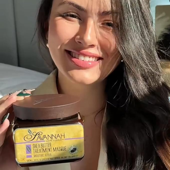 Savannah Deep Conditioning Hair Mask – Restores Shine & Softness to Dry, Curly, or Chemically Treated Hair – Anti-Frizz, Hydrating Formula with Keratin & Shea Butter – 500ml (16.9 oz)-VivaGrace Women