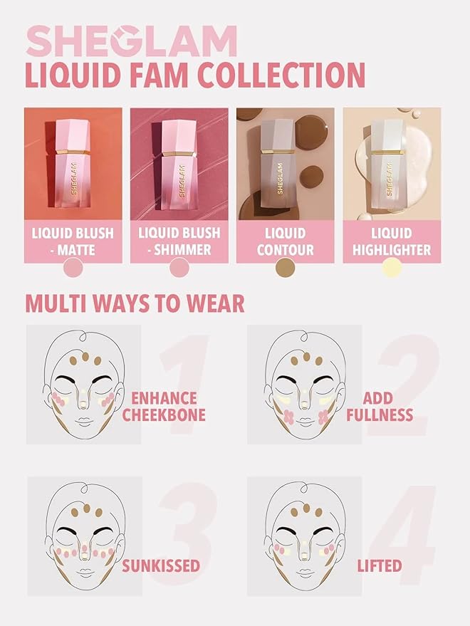 SHEGLAM Color Bloom Liquid Blush Makeup for Cheeks Matte Finish - Love Cake-VivaGrace Women
